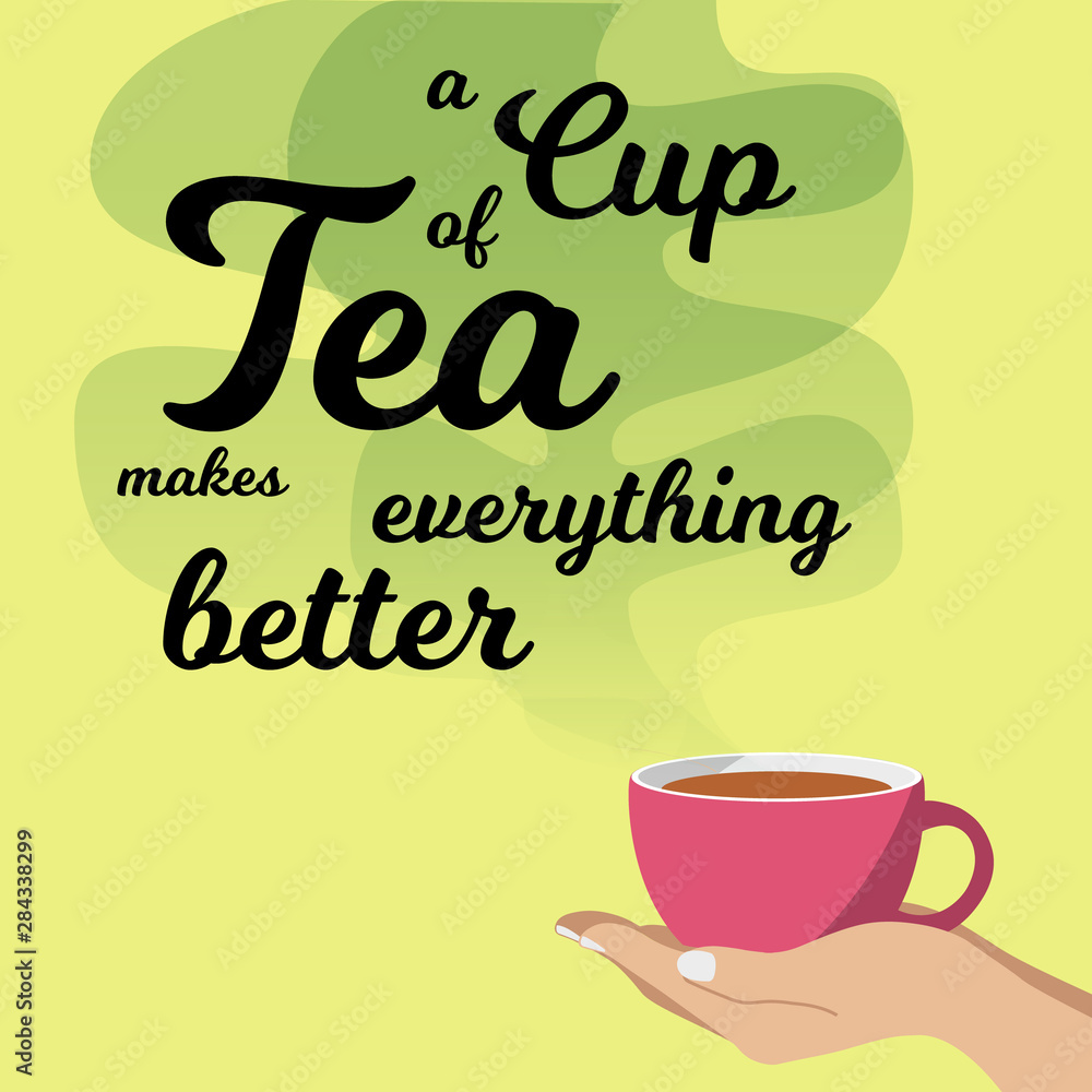 Cup of Fresh Coffee or Tea. Beautiful Vector Illustration Cup of Fresh Coffee or Tea. Beautiful Vector Illustration