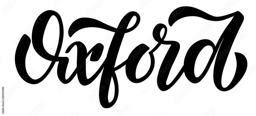 Oxford city script logo or typography lettering for a postcard, poster or other Oxford city script logo or typography lettering for a postcard, poster or other