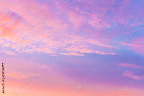 Sky at sunset with clouds, sky, clouds © Анастасия Семашко