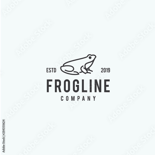 Frog Logo Design Template Inspiration - Vector