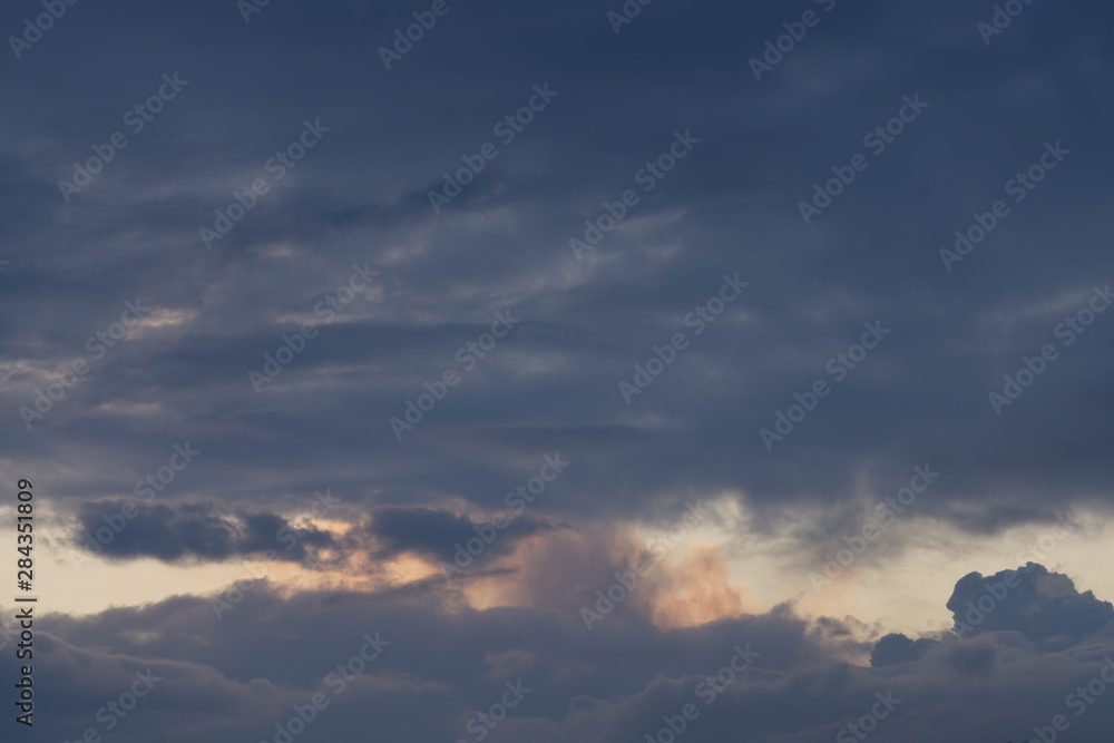 Cloudy beautyful evening sky backdrop 