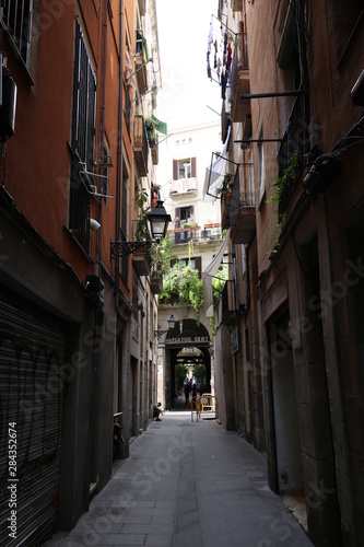 narrow street in old town                          