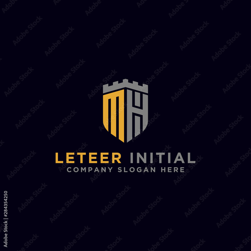 logo design inspiration, for companies from the initial letters MH logo icon. -Vectors logo design inspiration, for companies from the initial letters MH logo icon. -Vectors