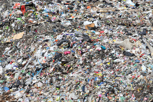 A huge landfill for waste disposal. Environmental problem of big cities © makedonski2015
