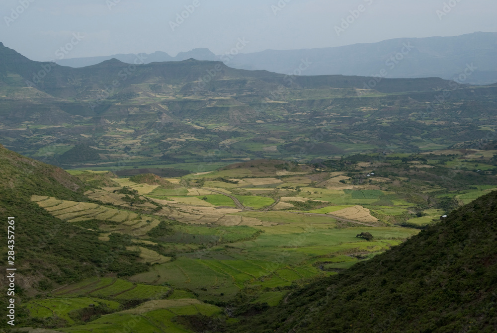Ethiopia: Lalibela, Blue Nile River Basin, valley viewed from St Neakutoleab monastery