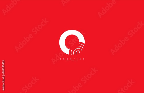 Initial O Letter Abstract Spiral Element Style Logotype