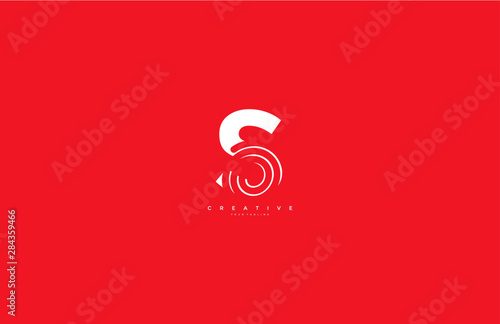 Initial S Letter Abstract Spiral Element Style Logotype