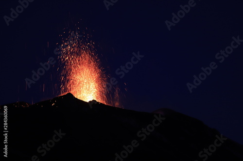 Eruption du Stromboli, été 2019