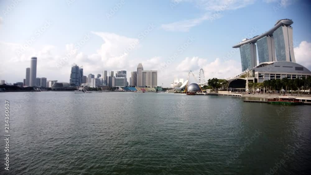 time lapse of cloud motion in Marina Bay time lapse of cloud motion in Marina Bay