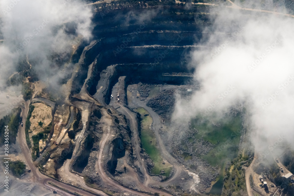 Aerial view of a mine, Cape Town, South Africa