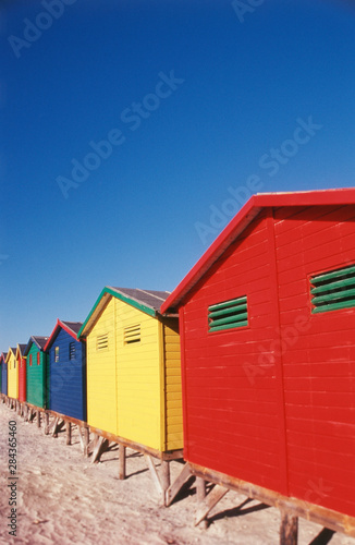 South Africa, Cape Town, Muizenberg, Multi colored beach but © Michele Westmorland/Danita Delimont