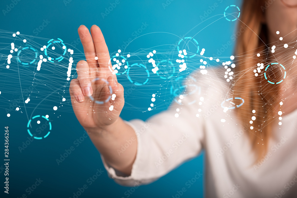 Fototapeta premium internet security and data protection concept.