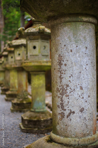 Walkaway with Columns concrete in Nikko japan.