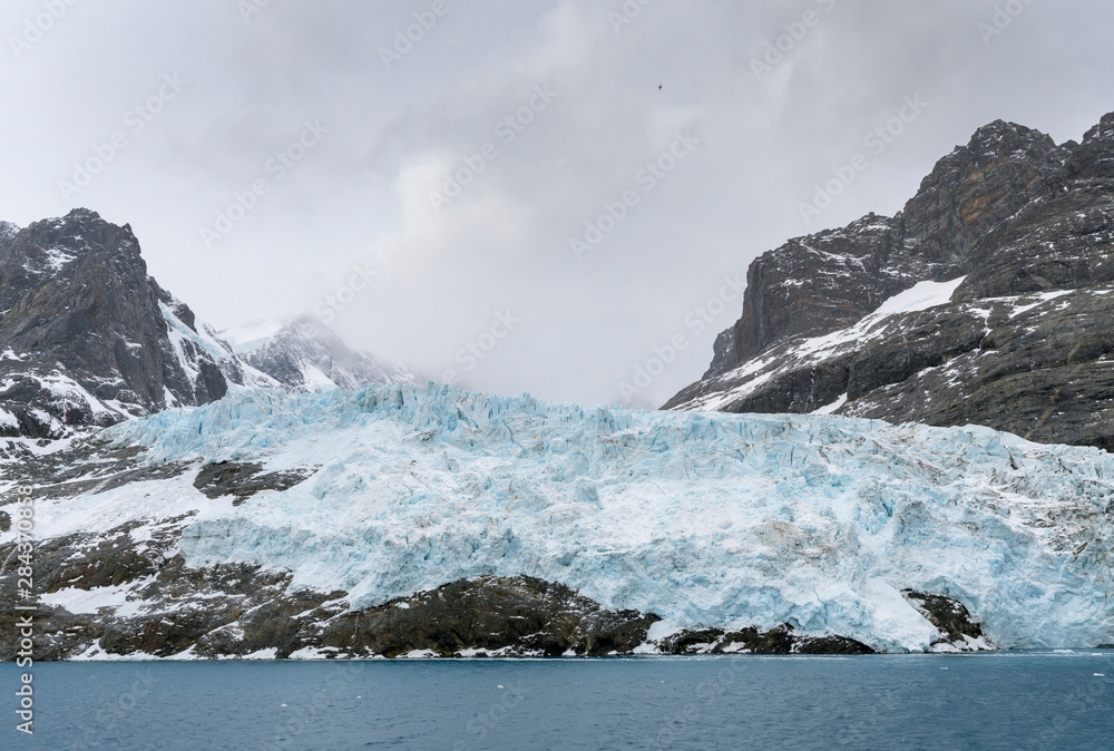 Glaciers of Drygalski Fjord at the southern end of South Georgia.