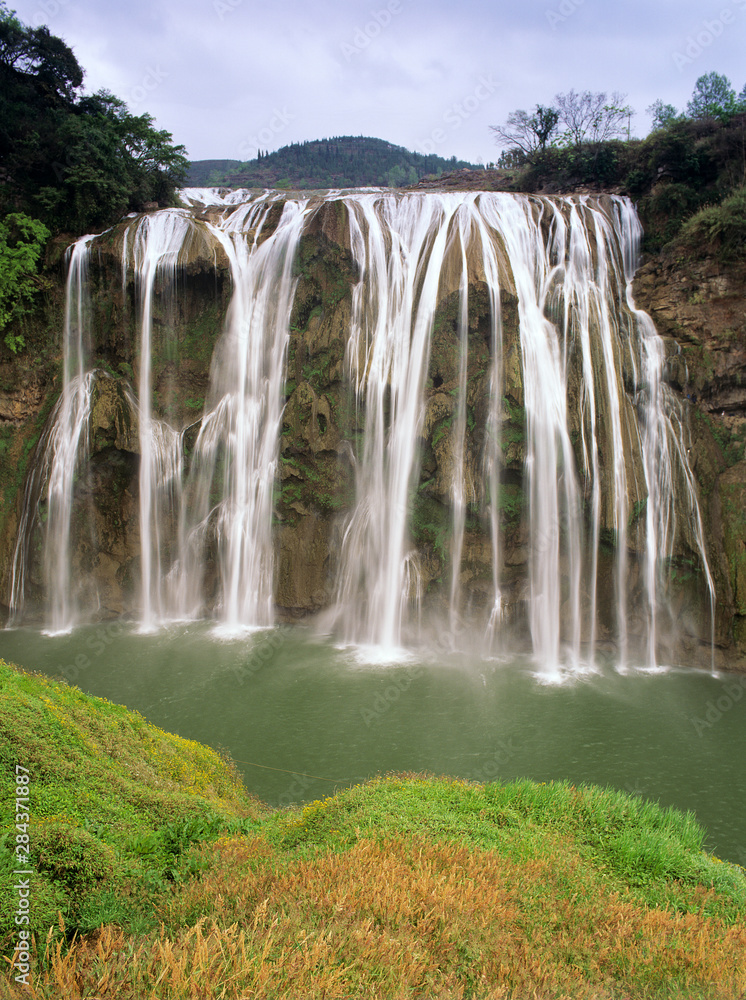 Asia, China, Guizhou, Anshun. Huangguoshu Falls are largest in Asia.