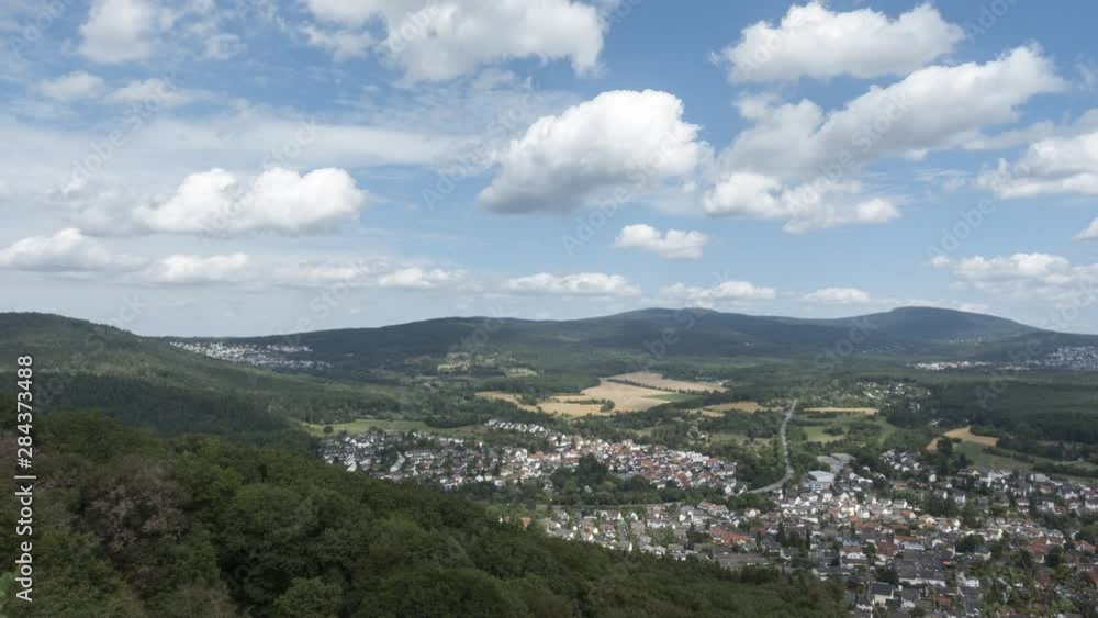Timelapse - Viewpoint Kaisertempel towards Eppstein in the Taunus, Hesse, Germany Timelapse - Viewpoint Kaisertempel towards Eppstein in the Taunus, Hesse, Germany