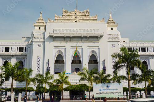 Myanmar. Yangon. City Hall building from 1936.
