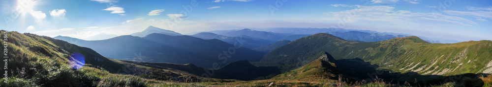 Carpathian mountains epic view summer traveling  panorama landscape cloudy, nature travel