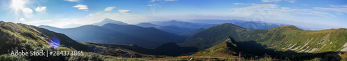 Carpathian mountains epic view summer traveling  panorama landscape cloudy, nature travel © Kathrine Andi