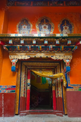 Interior of Litang Monastery (Changchunkeersi), Litang, western Sichuan, China © Keren Su/Danita Delimont