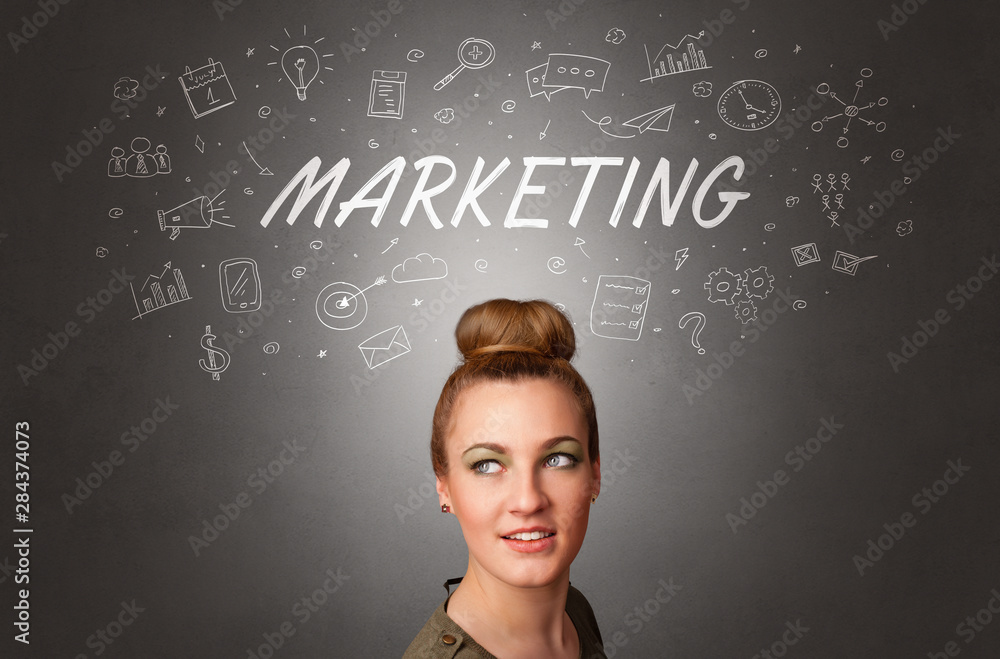Pretty girl with business task schedule concept Pretty girl with business task schedule concept