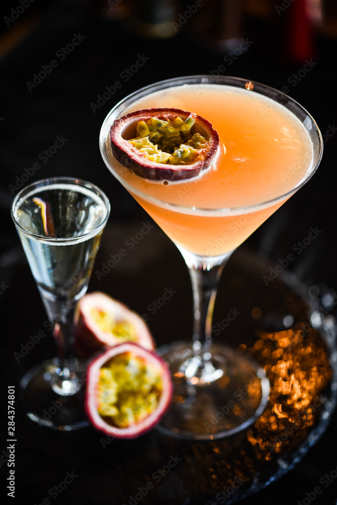 passion fruit & prosseco cocktail passion fruit & prosseco cocktail