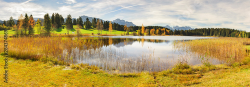 panoramic landscape in Bavaria at autumn