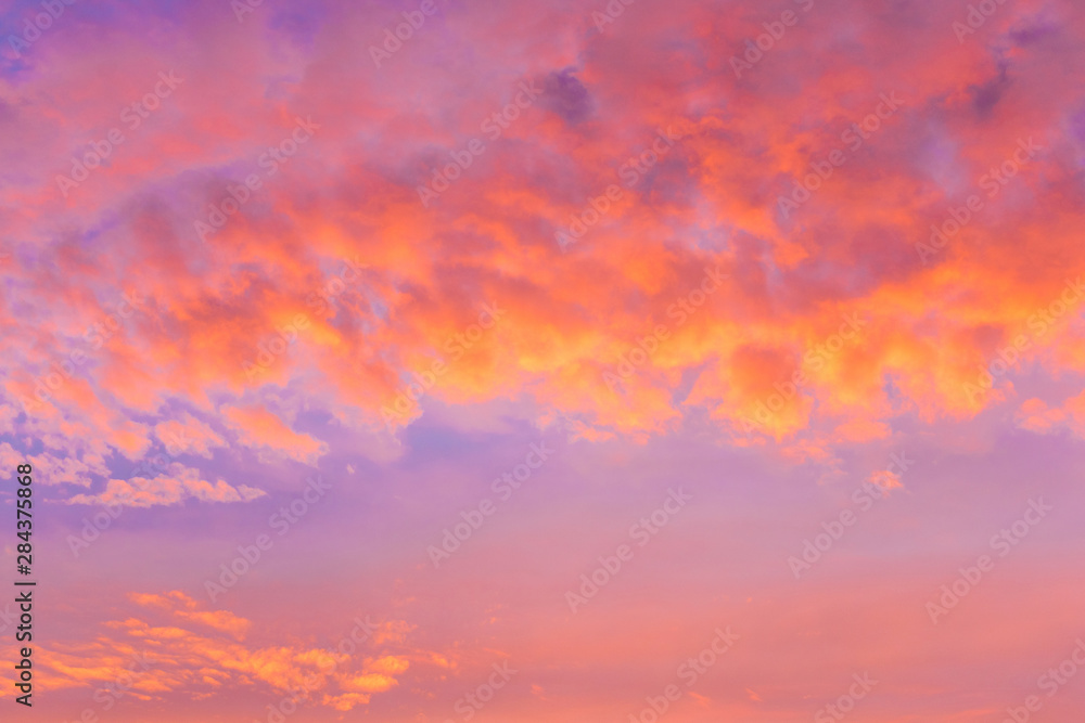 Sky at sunset with clouds Sky at sunset with clouds