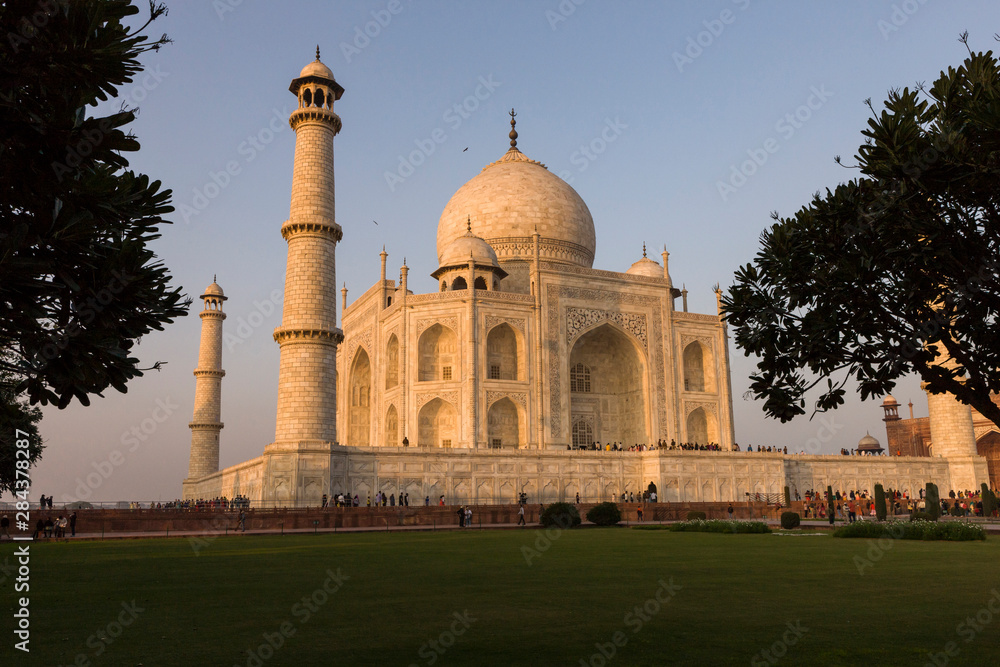 Taj Mahal at sunset. Agra. India.