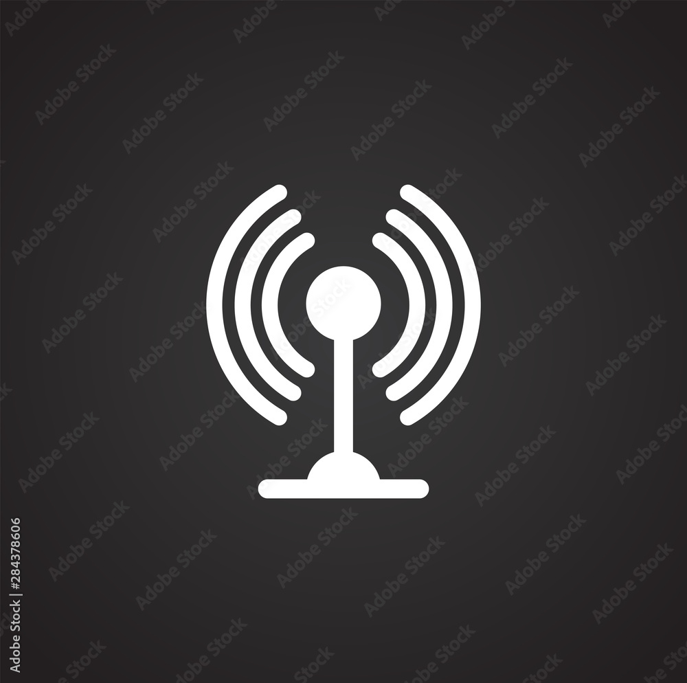 Antenna related icon on background for graphic and web design. Simple illustration. Internet concept symbol for website button or mobile app Antenna related icon on background for graphic and web design. Simple illustration. Internet concept symbol for website button or mobile app