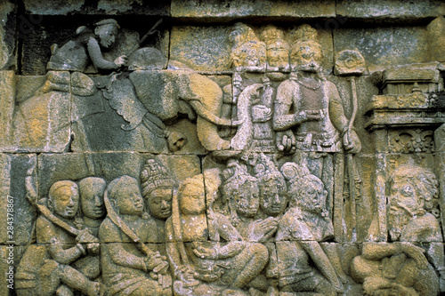 Oceania, Indonesia. Borobodur, world's largest Buddhist monument. photo