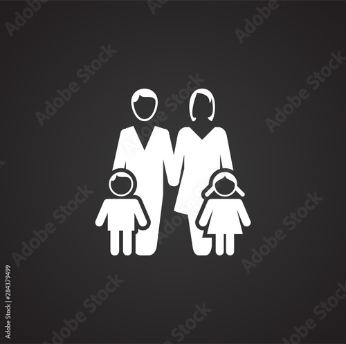 Family day related icon on background for graphic and web design. Simple illustration. Internet concept symbol for website button or mobile app.