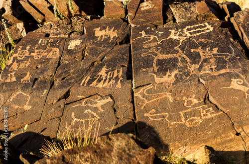 Quadro su tela Havtsgait Valley, Mongolia, petroglyphs