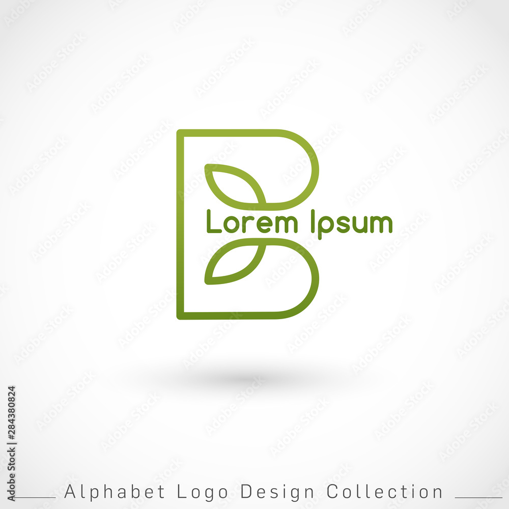 Letter B Logo Design Template isolated on white background : Vector Illustration Letter B Logo Design Template isolated on white background : Vector Illustration