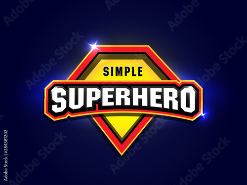 Simple Super hero power full typography, t-shirt graphics, vectors. Super hero apparal t-shirt design.