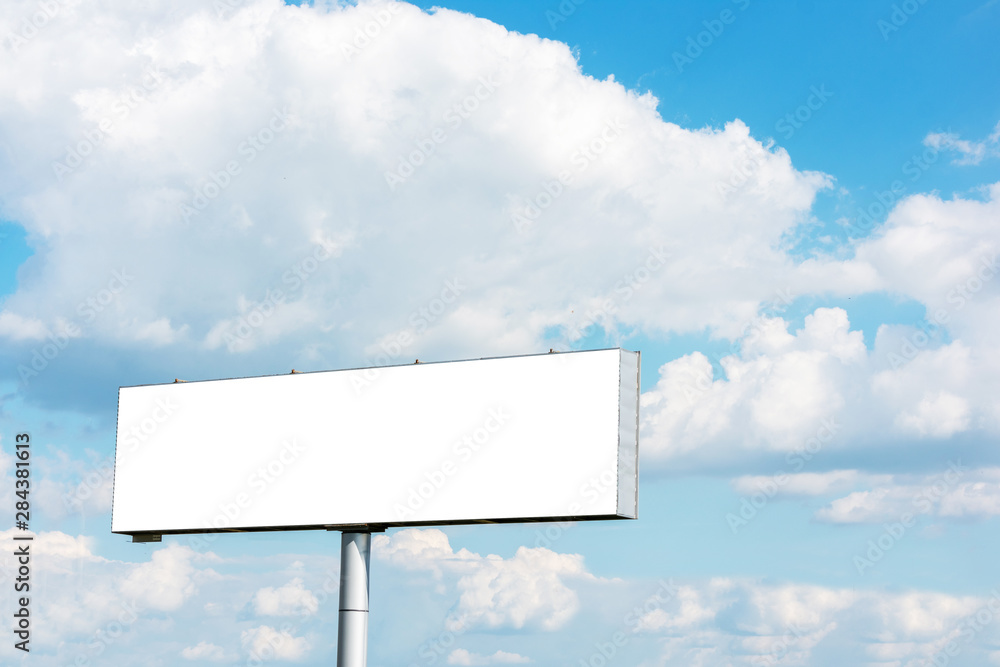 Sunny day, blu sky, billboard, copy space, advancing, slogan Sunny day, blu sky, billboard, copy space, advancing, slogan