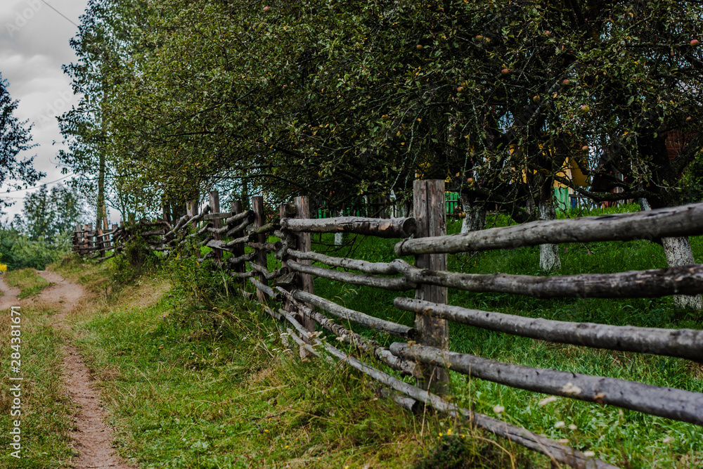 Fence and road at countryside