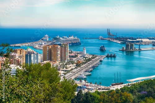 Panoramic view of the Malaga port © Roberto Sorin