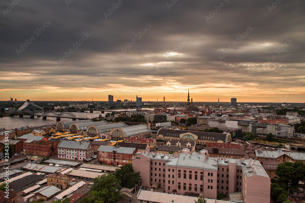 Sunset in Riga, Latvia