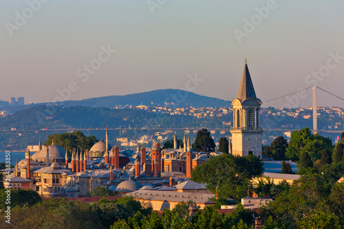 Topkapi Palace and cityscape, Istanbul, Turkey