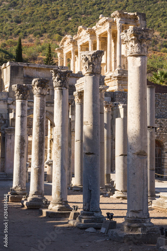Turkey, Izmir, Kusadasi. Ephesus (ancient city in Anatolia) was discovered in Selcuk, western Turkey.
