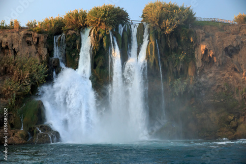 Turkey  Antalya  Southwest Mediterranean coast  Antalya Province  Lara  Turkey s biggest international sea resort  located on the Turkish Riviera. Lower Duden waterfalls