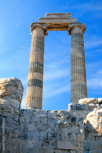 Turkey, Didyma, a sacred site of the ancient world. Its Temple of Apollo, oracle, attracting crowds of pilgrims.