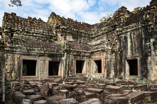 Siem Reap, Cambodia. Ancient ruins of the Bayon Temple in Preah Khan