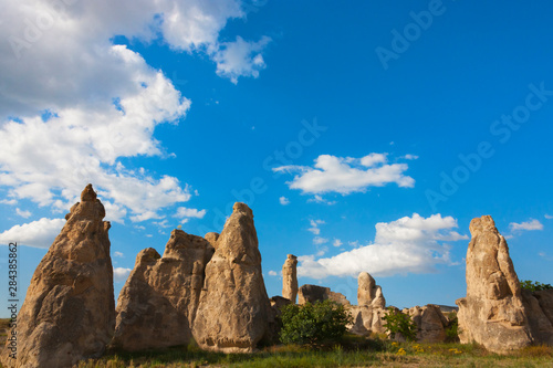 Rock formations in the valley, Goreme, Cappadocia, Turkey (UNESCO World Heritage Site)