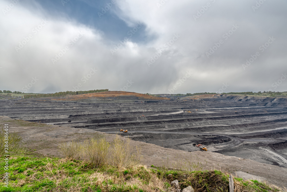View of a large quarry for mining.