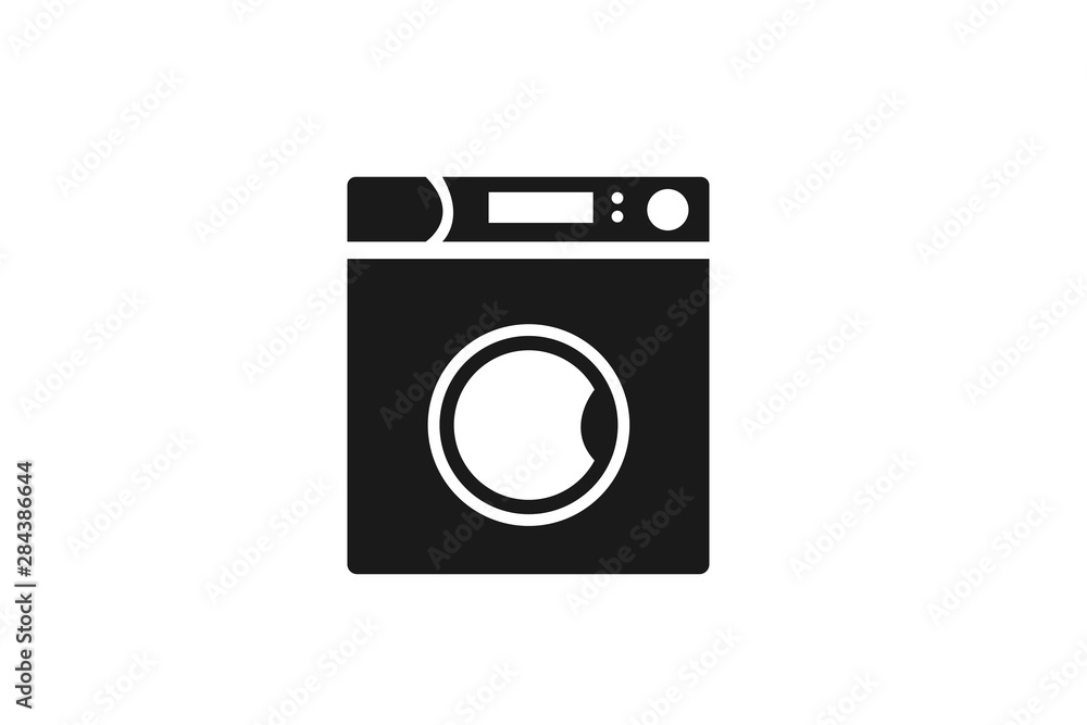 washing machine icon with modern technology washing machine icon with modern technology