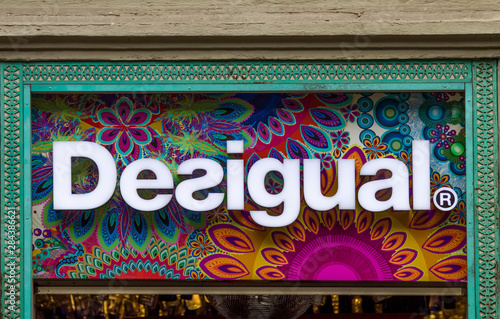 Detail of the Desigual shop in Catania. Desigual is a casual clothing brand  founded at 1984 in Barcelona, Spain Stock Photo | Adobe Stock