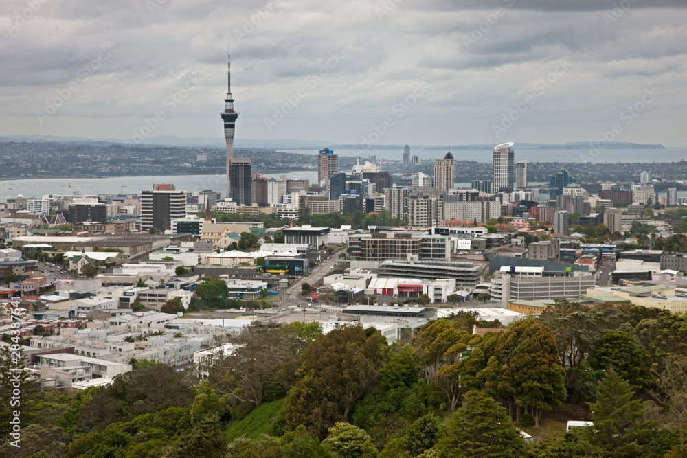 South Pacific, New Zealand, North Island, Auckland. Overview of the city. South Pacific, New Zealand, North Island, Auckland. Overview of the city.