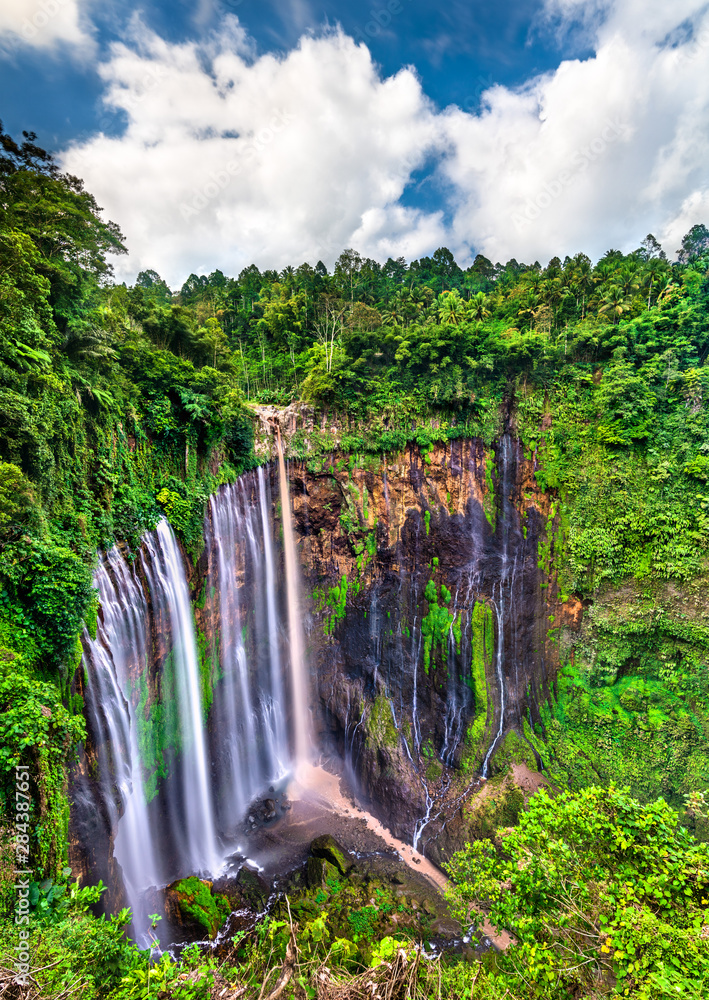 Tumpak Sewu Waterfalls in East Java, Indonesia